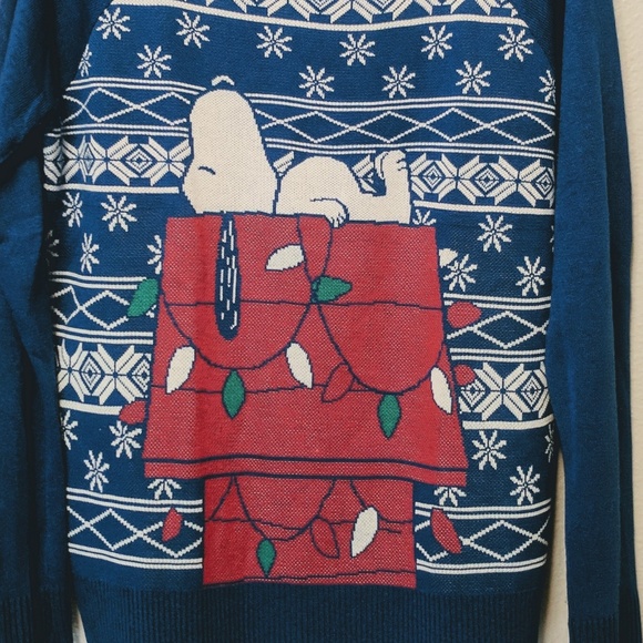 Peanuts: Snoopy Blue Holiday Sweater - Picture 2 of 5